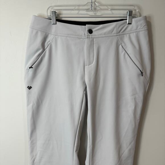 Obermeyer Womens Hillary Snow Pants Stretch Shell White 12 Short Waterproof Ski - Picture 3 of 15